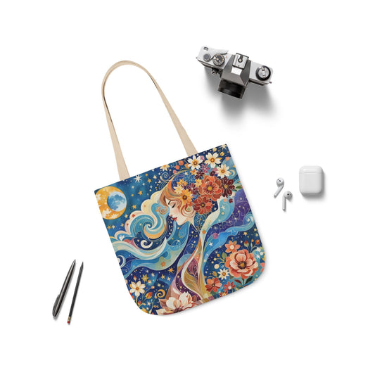 Colorful Galaxy-Inspired Canvas Tote Bag - Perfect for Beach Days, Eco-Friendly Shopping, and Summer Fun!