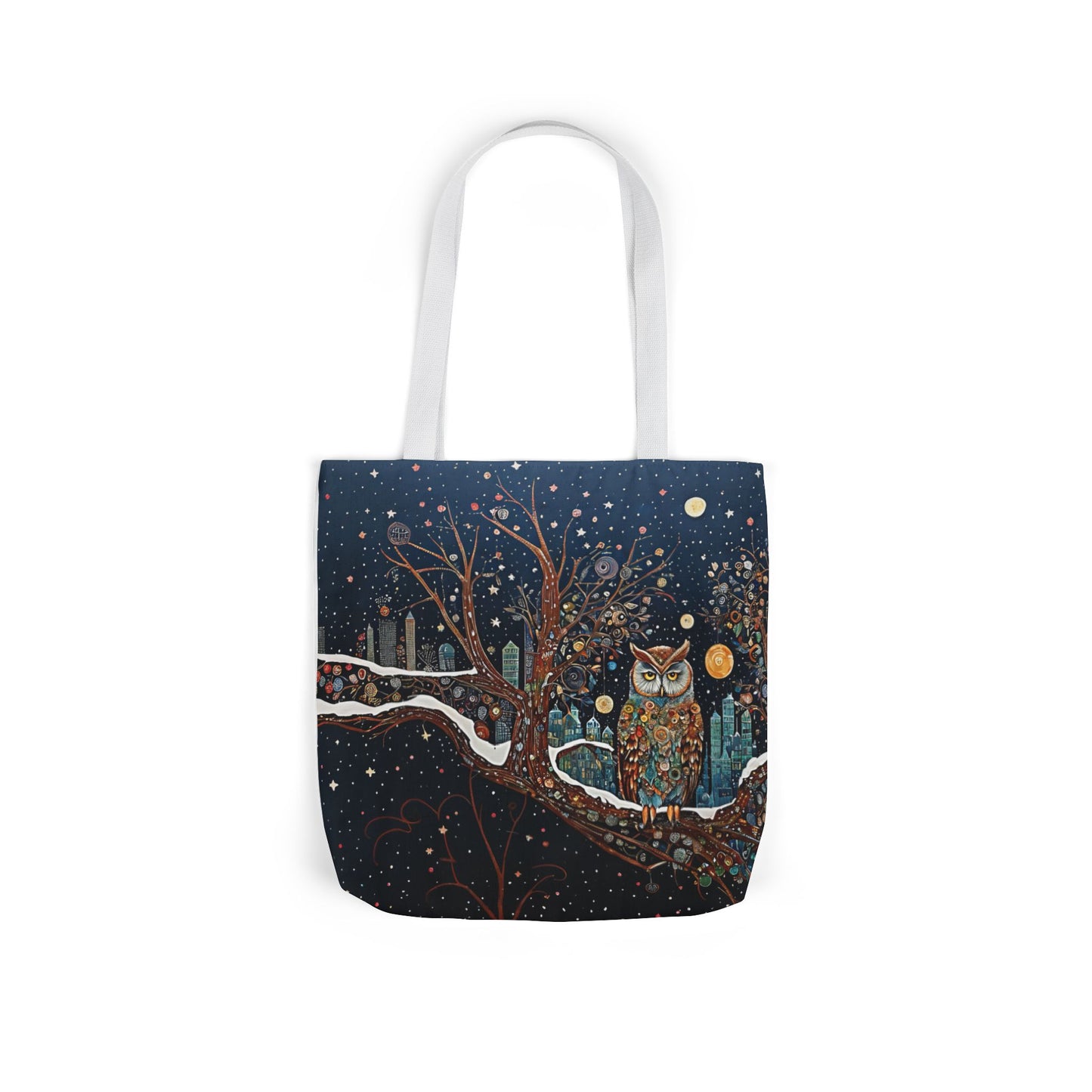 Colorful  night Owl -Inspired Canvas Tote Bag - Perfect for Beach Days, Eco-Friendly Shopping, and Summer Fun!