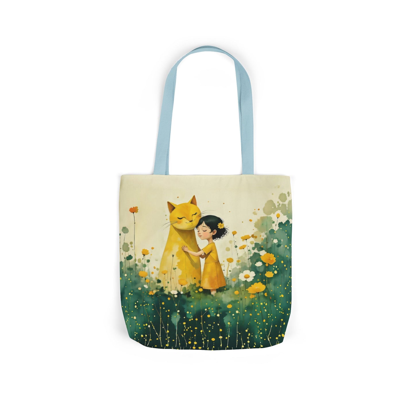 Colorful Cat -Inspired Canvas Tote Bag - Perfect for Beach Days, Eco-Friendly Shopping, and Summer Fun!