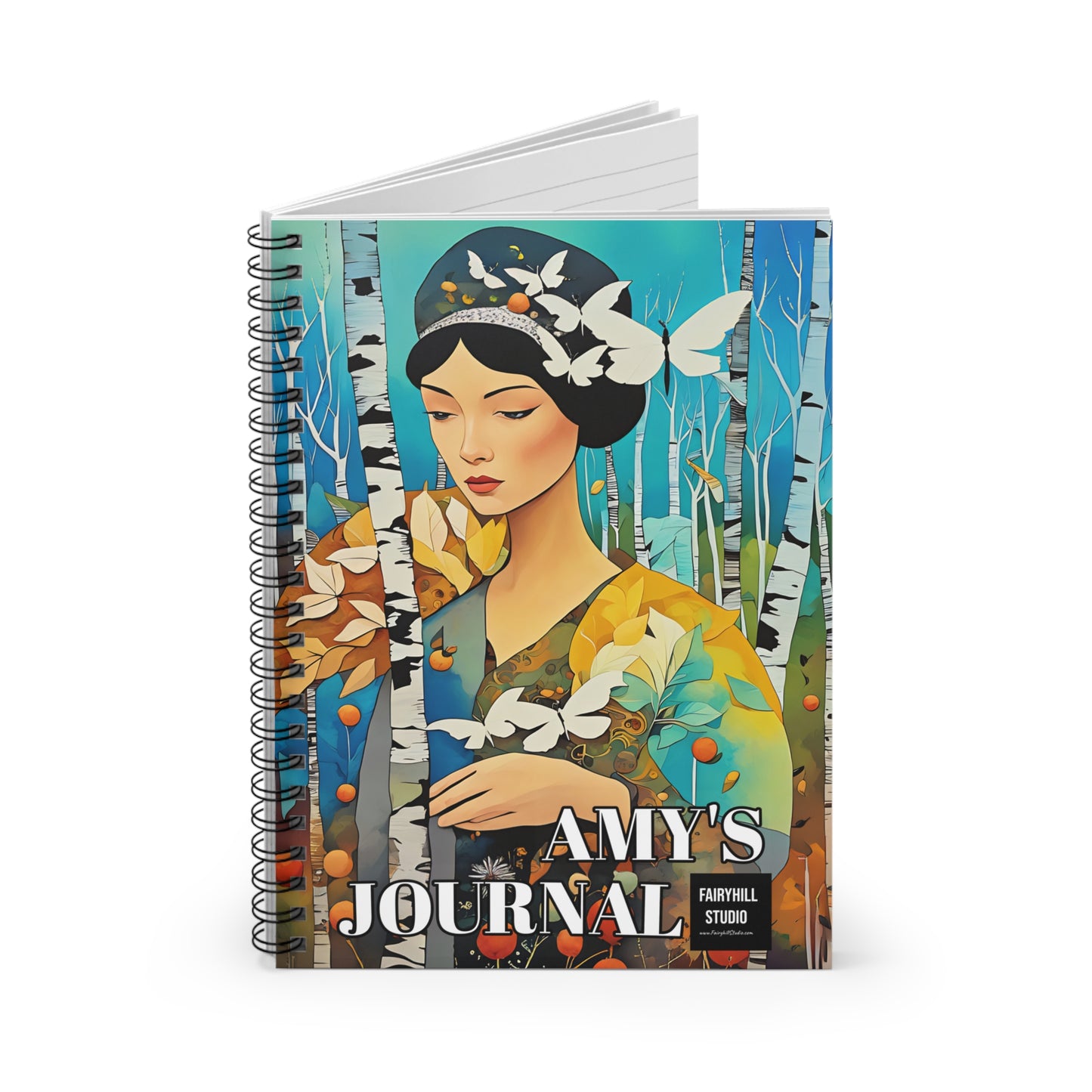 Birch trees Personalized Journal Gift notebook - Customized Journal Personalized Notebook Gift - Ruled Line