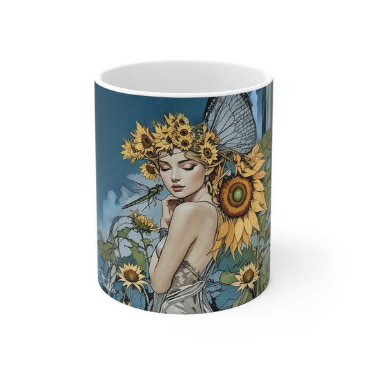 Elegant Floral Art Mug - 11oz Coffee Cup for Coffee Art Lovers