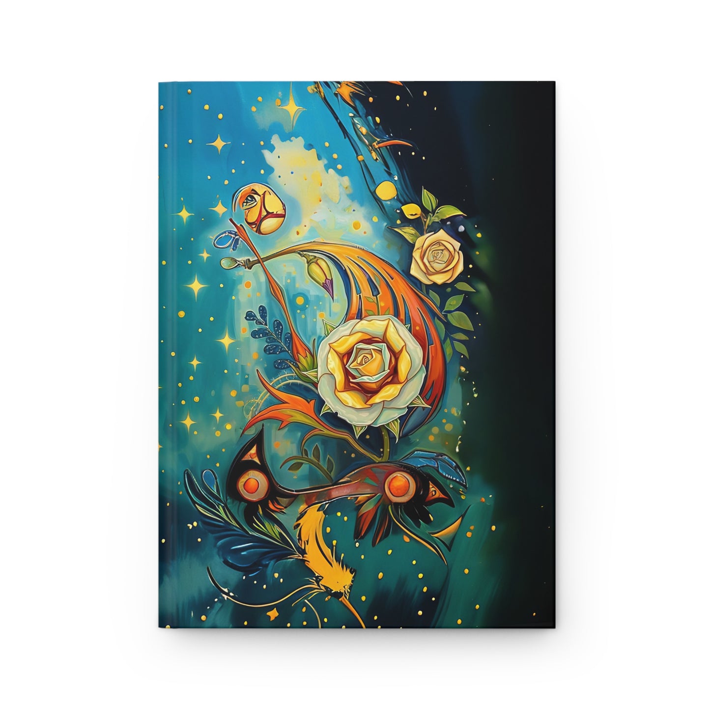 Hardcover Journal Matte - Spiritual Abstract Rose Art by Fairyhill Studio