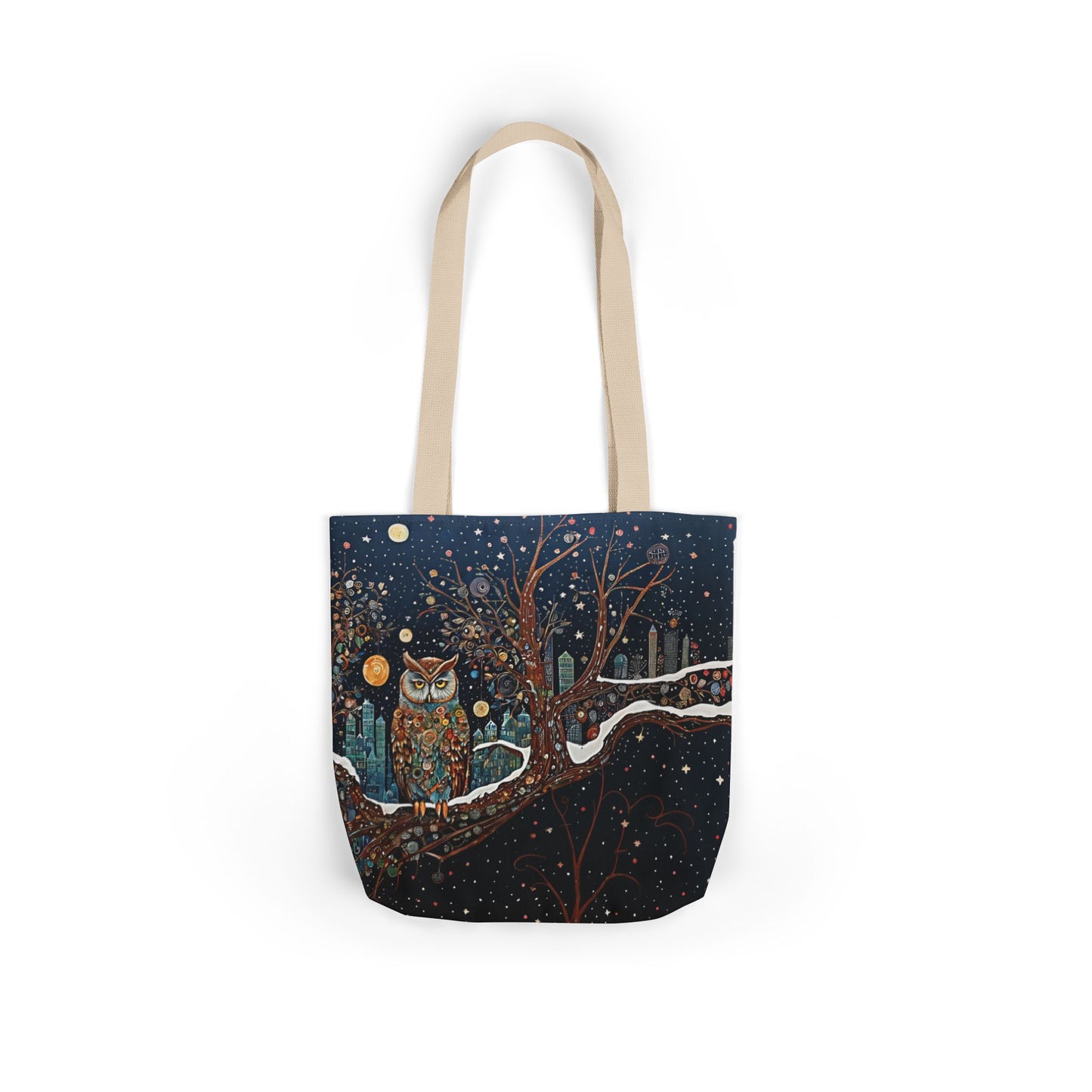 Colorful  night Owl -Inspired Canvas Tote Bag - Perfect for Beach Days, Eco-Friendly Shopping, and Summer Fun!