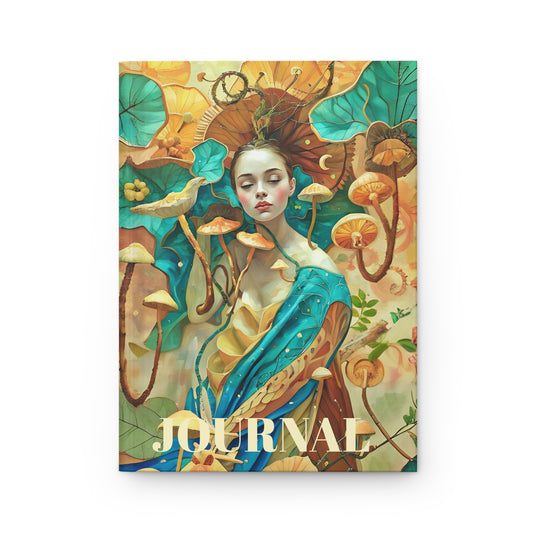 Mushroom art Mindful  Journal Hardcover