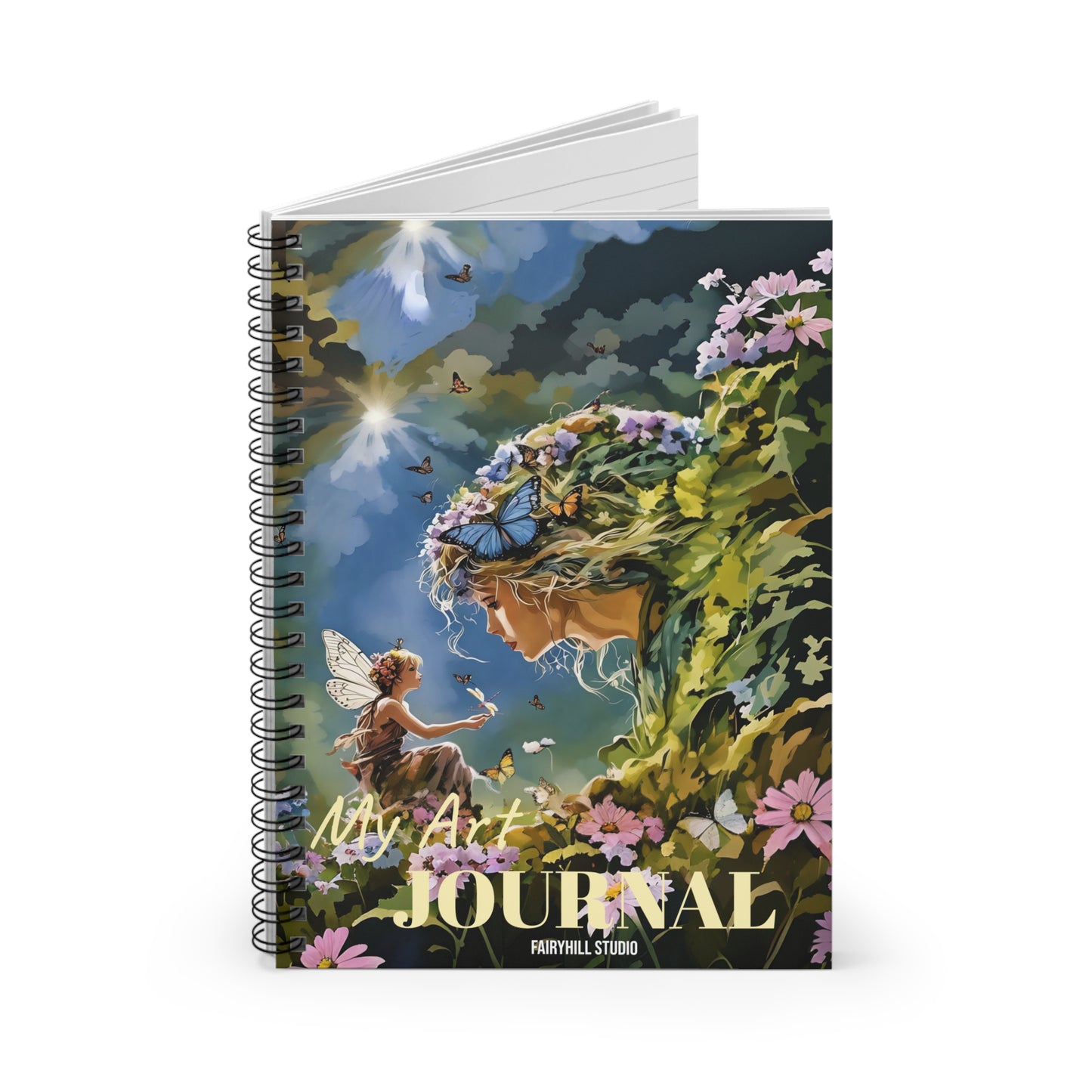 Spiral Notebook - Nature Fairy Offering Gifts & Thanks to Nature Goddess