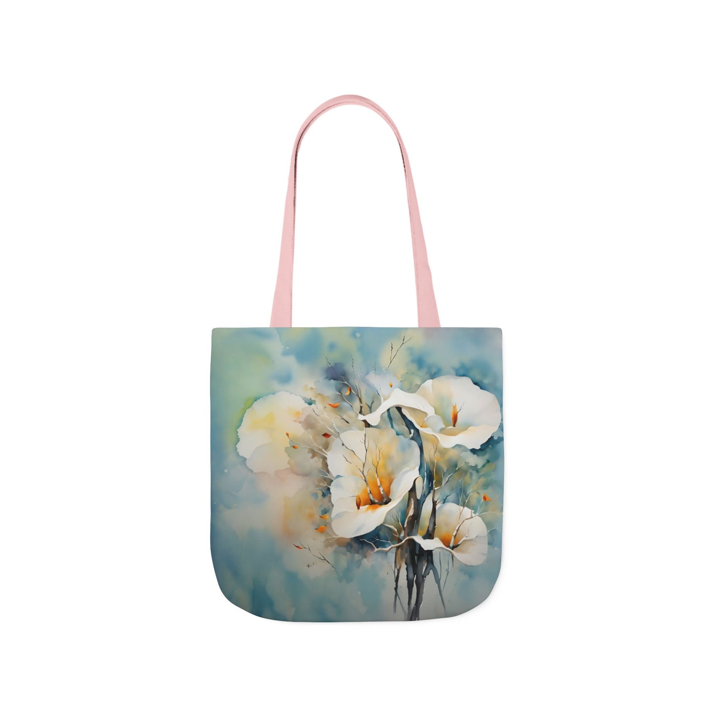 Colorful nature-Inspired  Cala Lilies Canvas Tote Bag - Perfect for Beach Days, Eco-Friendly Shopping, and Summer Fun!
