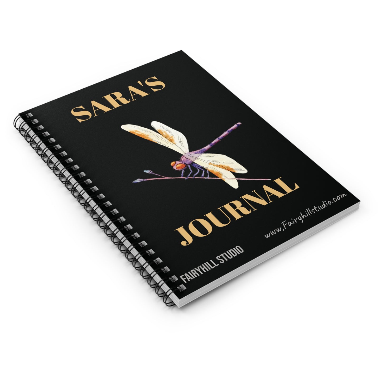 Personalized Dragonfly Notebook - Ruled Line