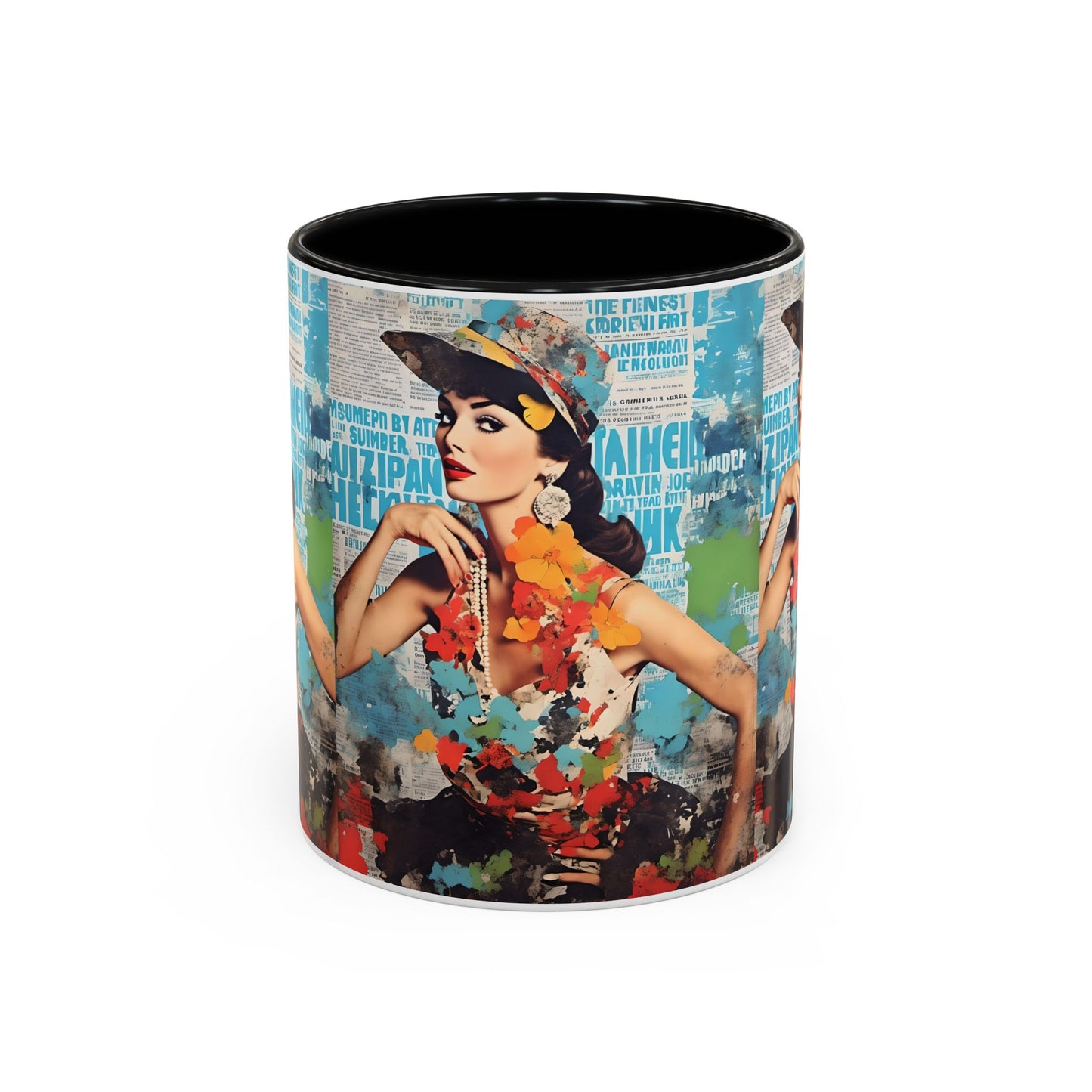 Coffee Mug Hollywood Movie Star Collage Colorful Art 11/15oz by Fairyhill Studio