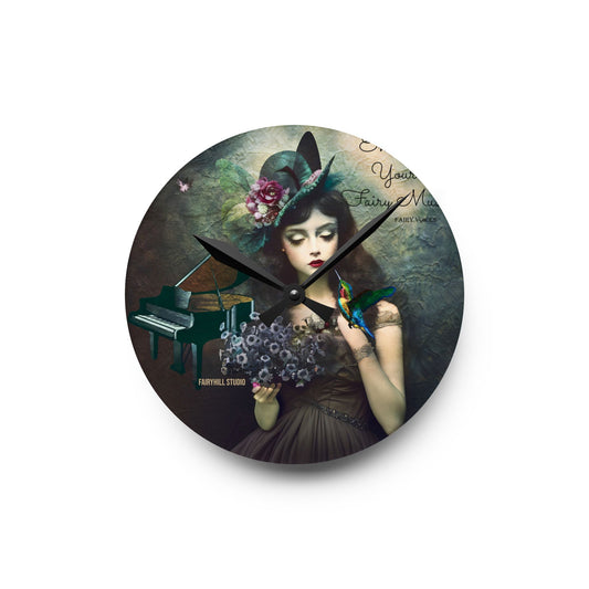 Wall Clock - Embrace your Fairy Muse Art Design