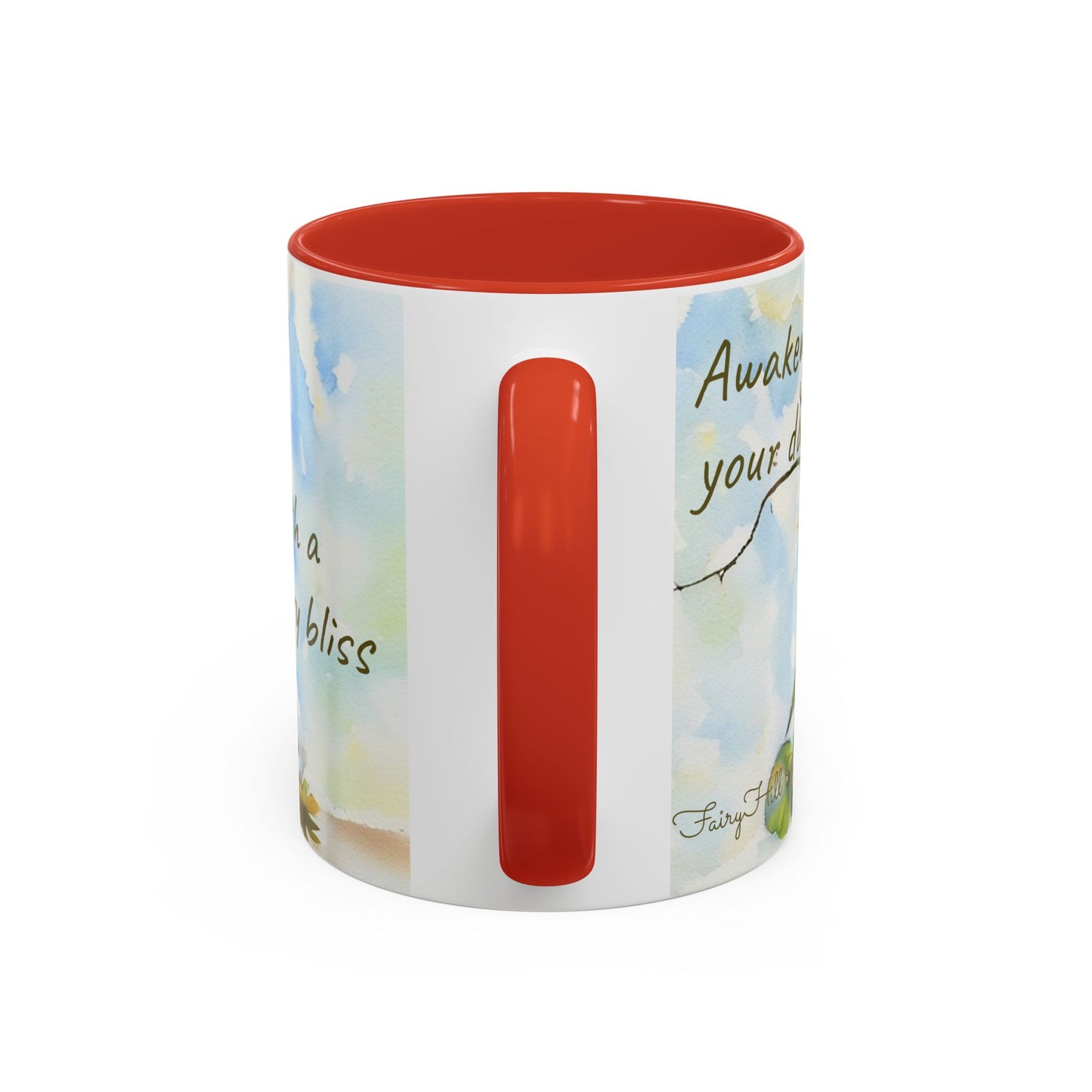 Mug Fairy Angel Blessing Flowers Watercolor Accent Coffee Mug 11 & 15oz