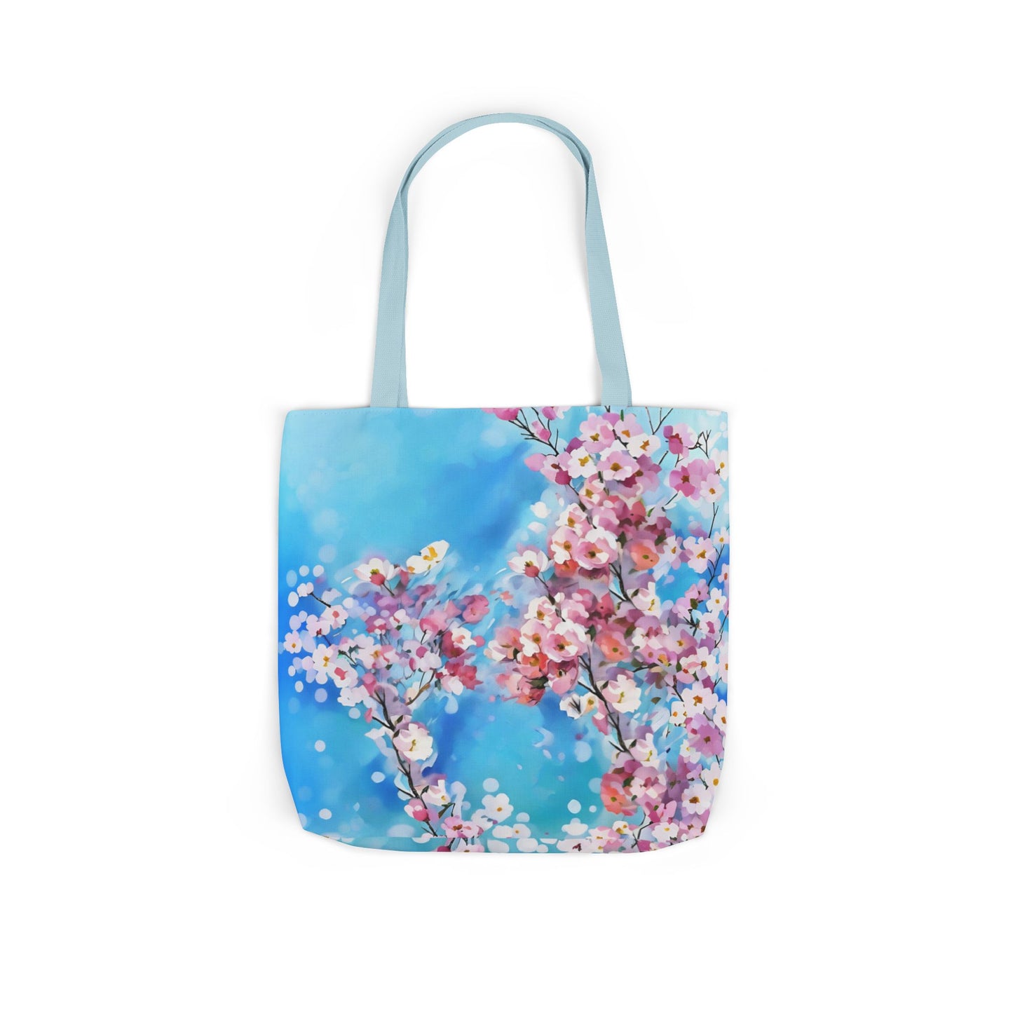 Colorful FairyHill Studio Sakura flowers Canvas Tote Bag - Perfect for Beach Days, Eco-Friendly Shopping, and Summer Fun!