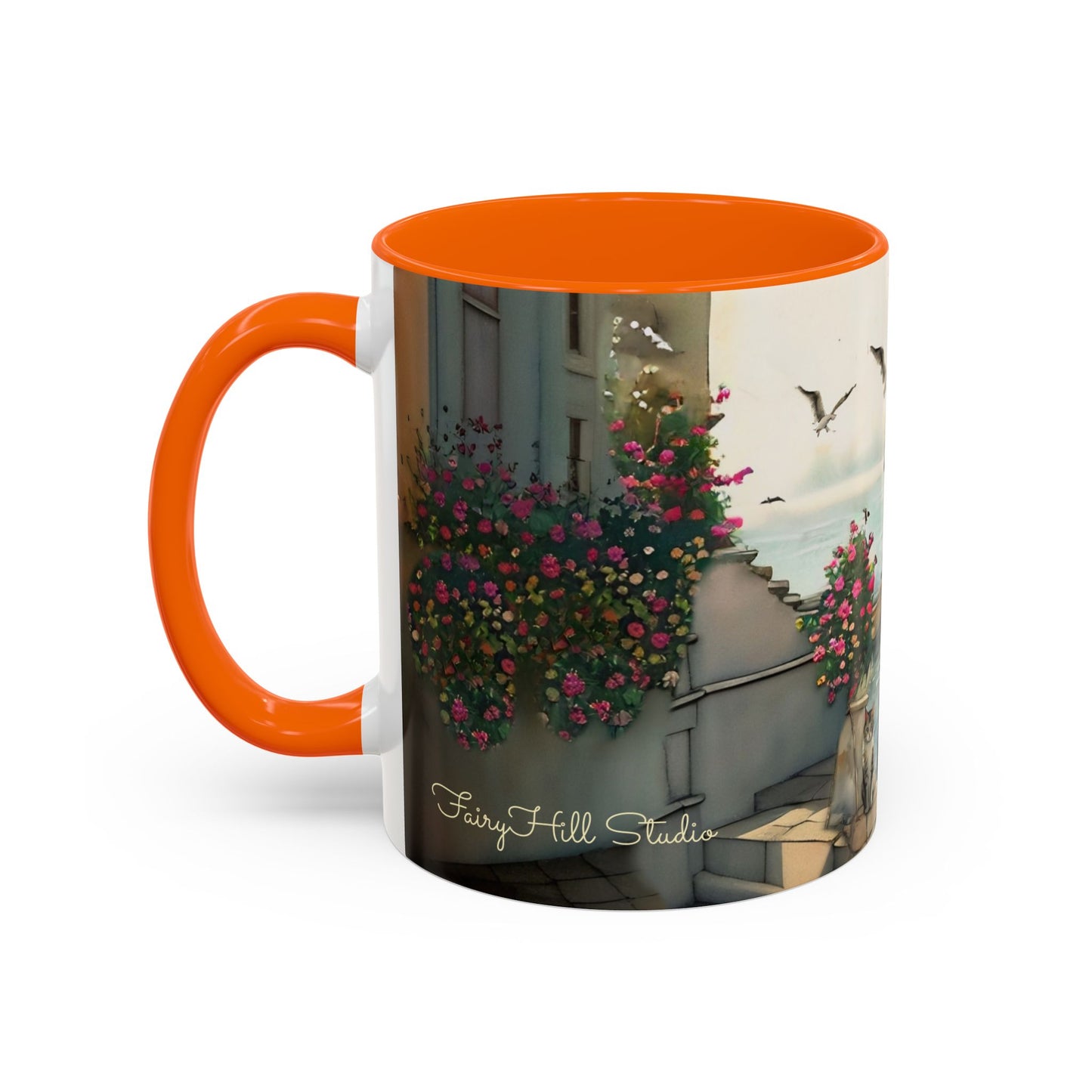 Harbour cats Art-Themed Coffee Mug - 11 & 15oz Accent Mug for Cat Lovers