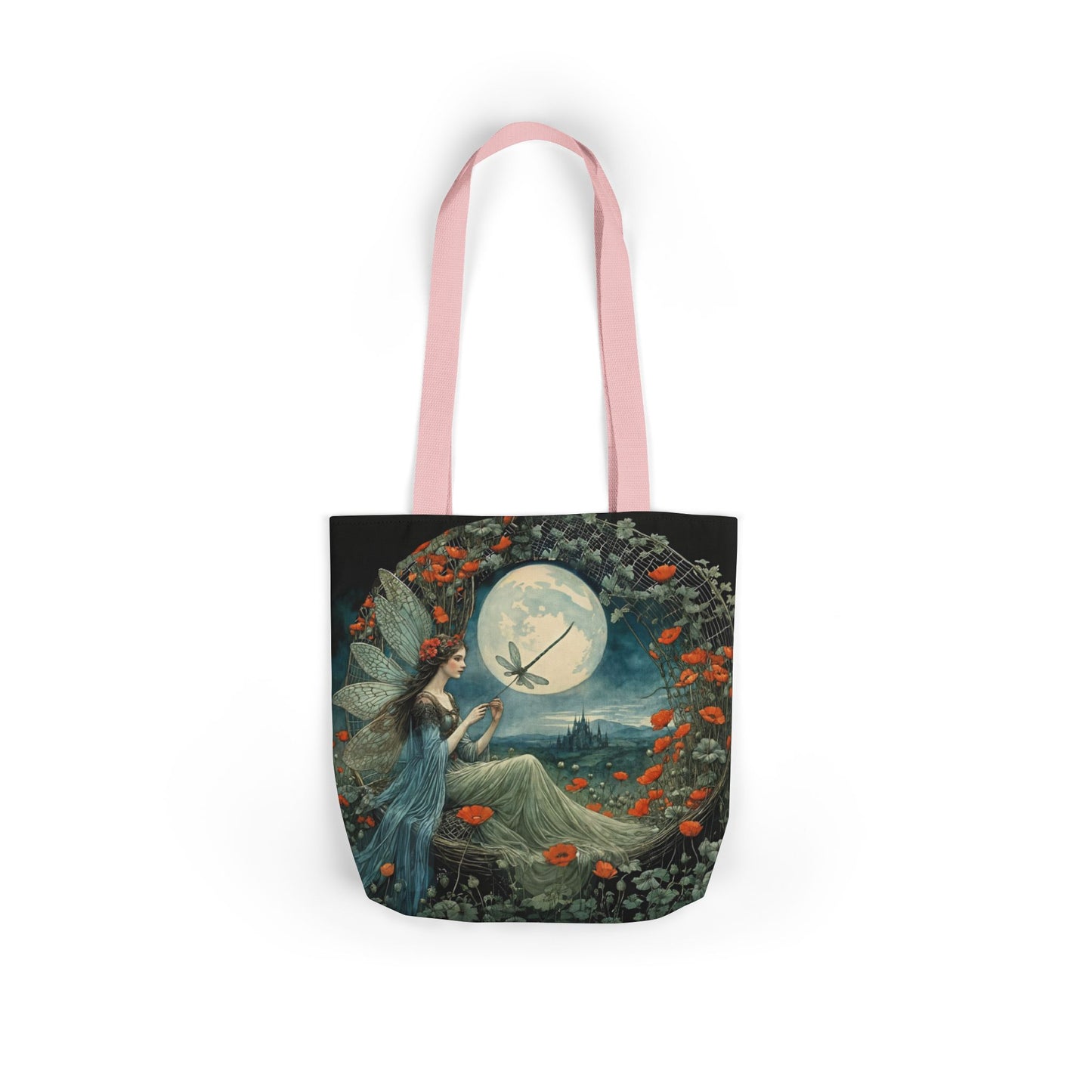 Colorful Moon fairy -Inspired Canvas Tote Bag - Perfect for Beach Days, Eco-Friendly Shopping, and Summer Fun!