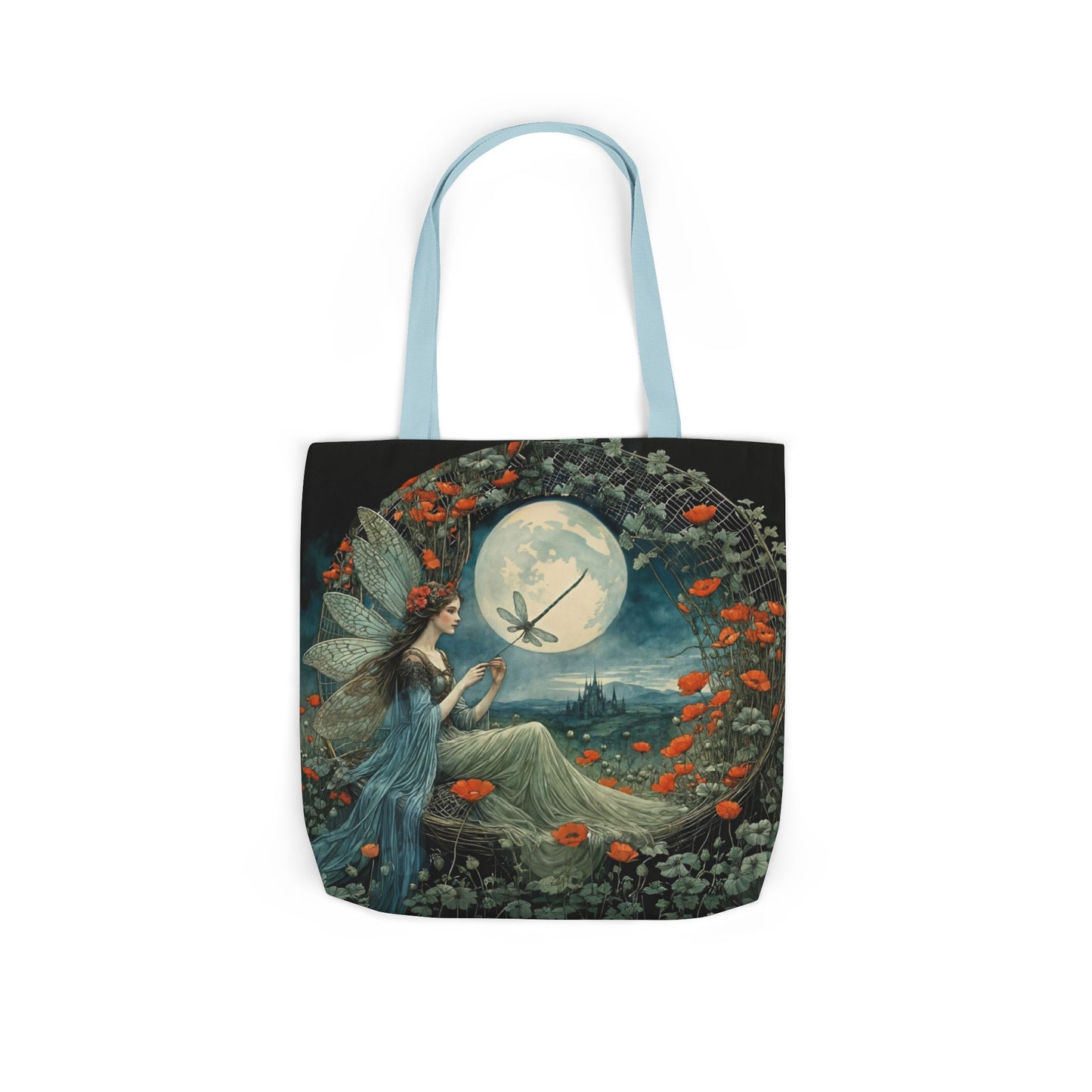 Colorful Moon fairy -Inspired Canvas Tote Bag - Perfect for Beach Days, Eco-Friendly Shopping, and Summer Fun!