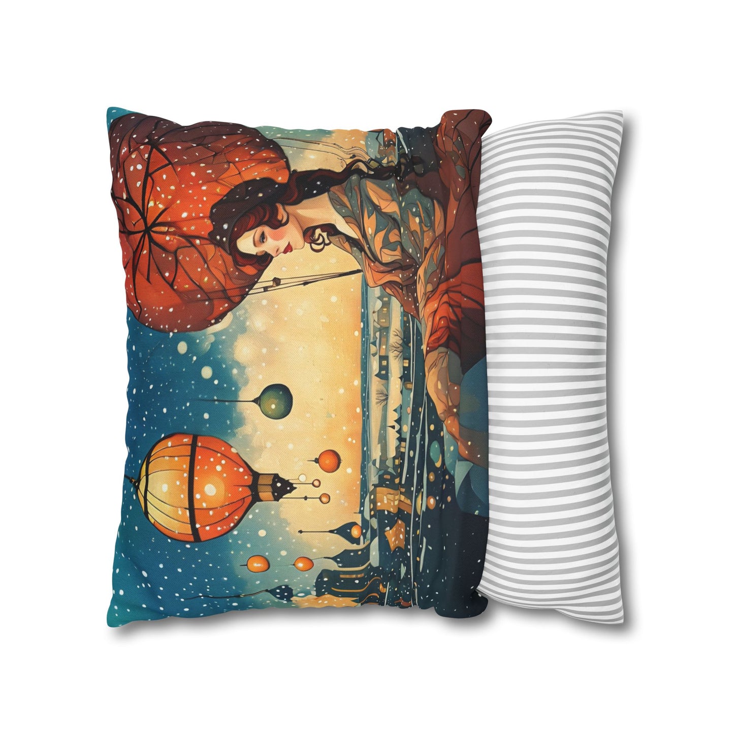 Elegant Dragonfly Art Pillowcase | Decorative Cushion Cover, Home Decor, Gift Idea, Bohemian Style, Christmas Decoration