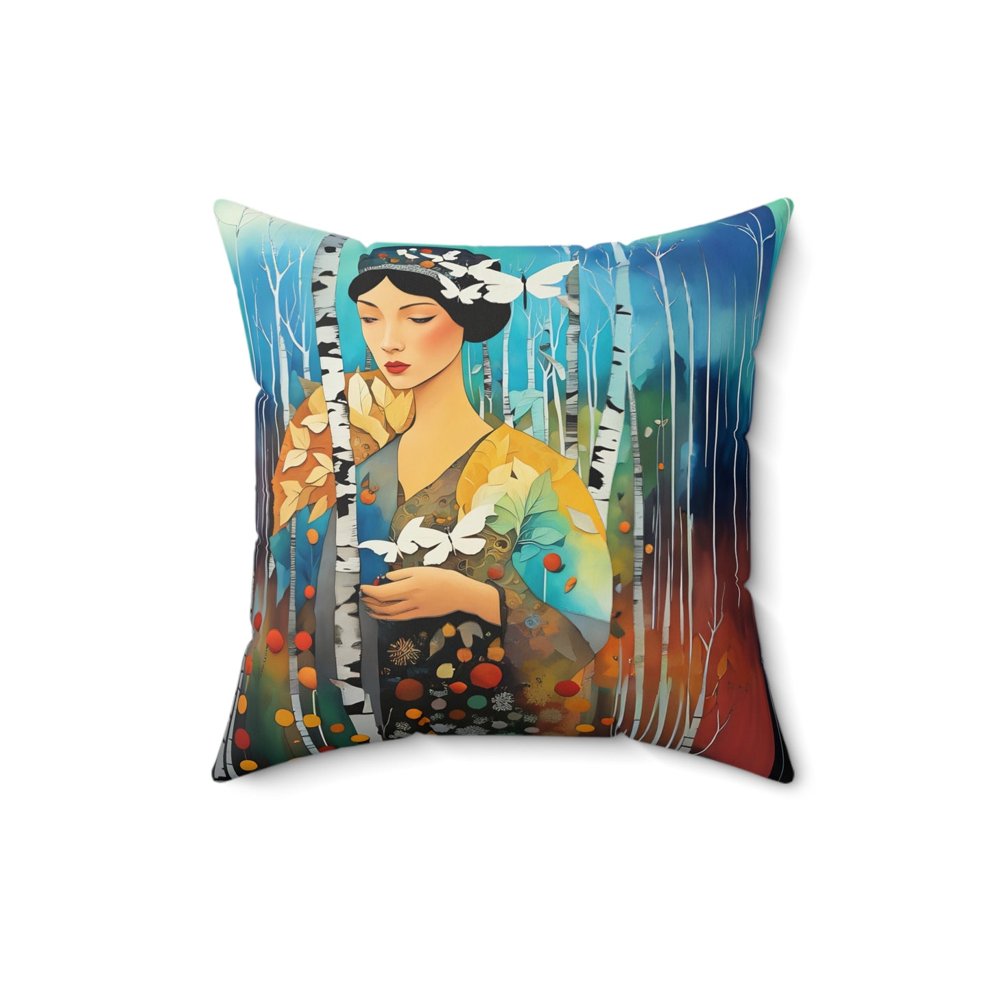 Spun Polyester Square buttefly Pillow