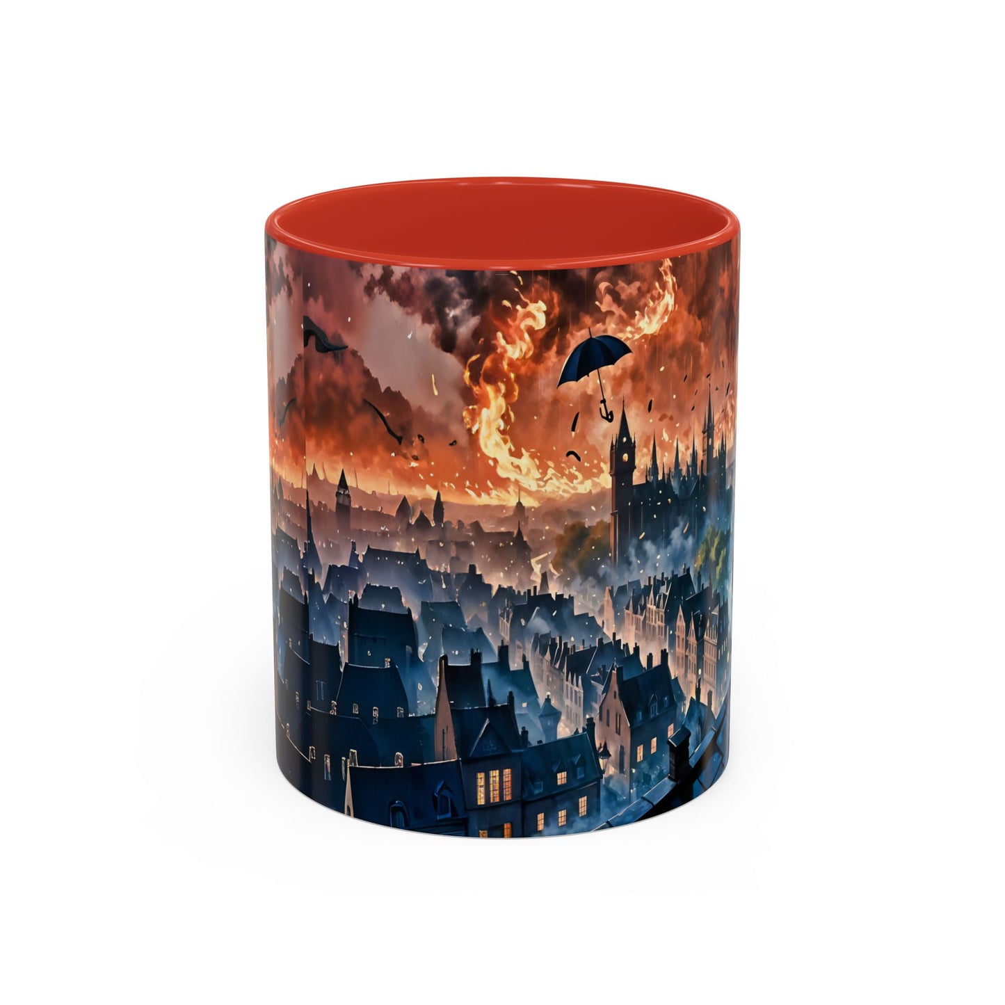 Coffee Mug Marry Poppins Umbrella London City Night Art