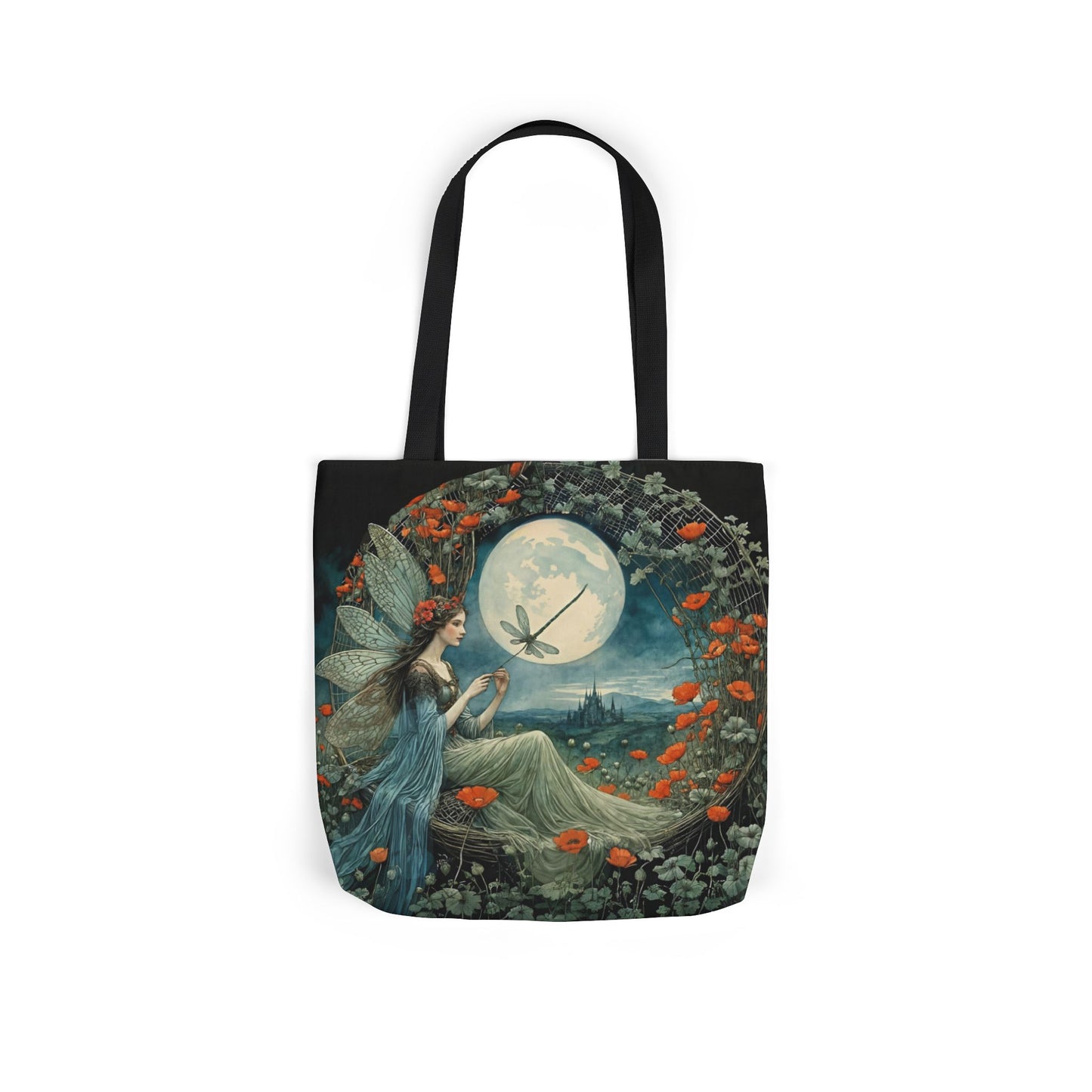 Colorful Moon fairy -Inspired Canvas Tote Bag - Perfect for Beach Days, Eco-Friendly Shopping, and Summer Fun!