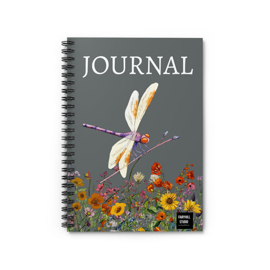 Fairy Hill Studio "Dragonfly   Journal, Spiral Notebook - Ruled Line
