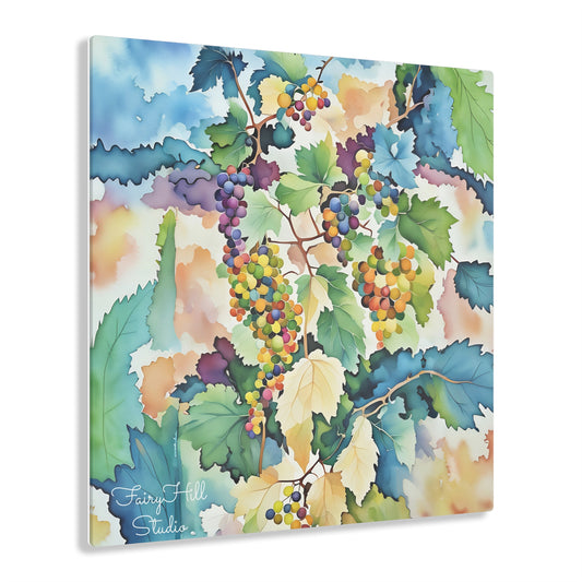 FairyHill Studio Grapes in Tuscany / Art.wall art Inspirational  Art Acrylic Print -
