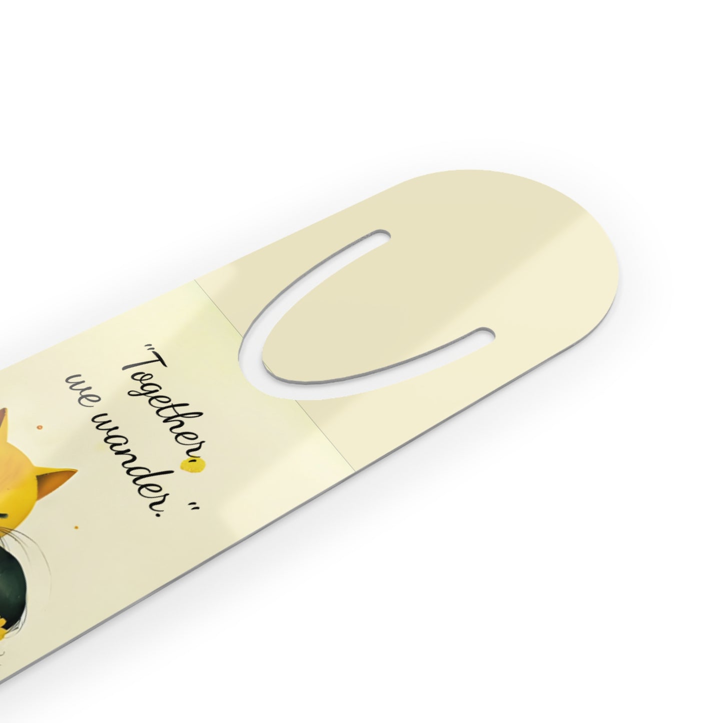 Cat & Girl Illustration Bookmark, Cute Metal Bookmark, Gift for Cat Lovers, Reading Accessory, Book Lover Gift, Unique Gift Idea
