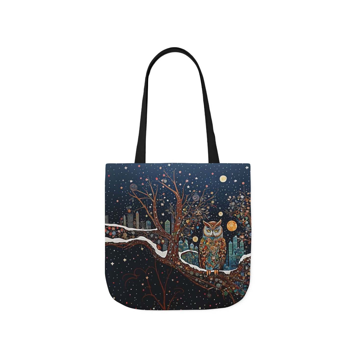 Colorful night Owl -Inspired Canvas Tote Bag - Perfect for Beach Days, Eco-Friendly Shopping, and Summer Fun!