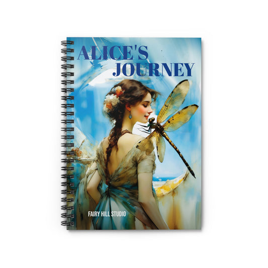 Girl with the Dragonfly, Personalized Journal Gift notebook - Customized Journal Personalized Notebook Gif tSpiral Notebook - Ruled Line