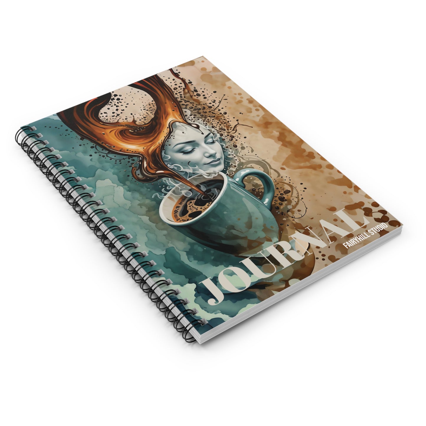 Morning  Coffee Notebook - Ruled Line coffee  Spiral Journal