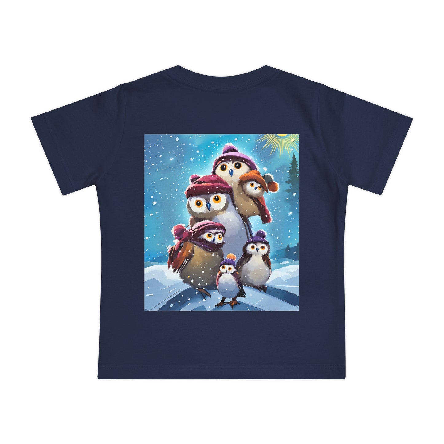 Winter Owls and Penguins Baby T-Shirt
