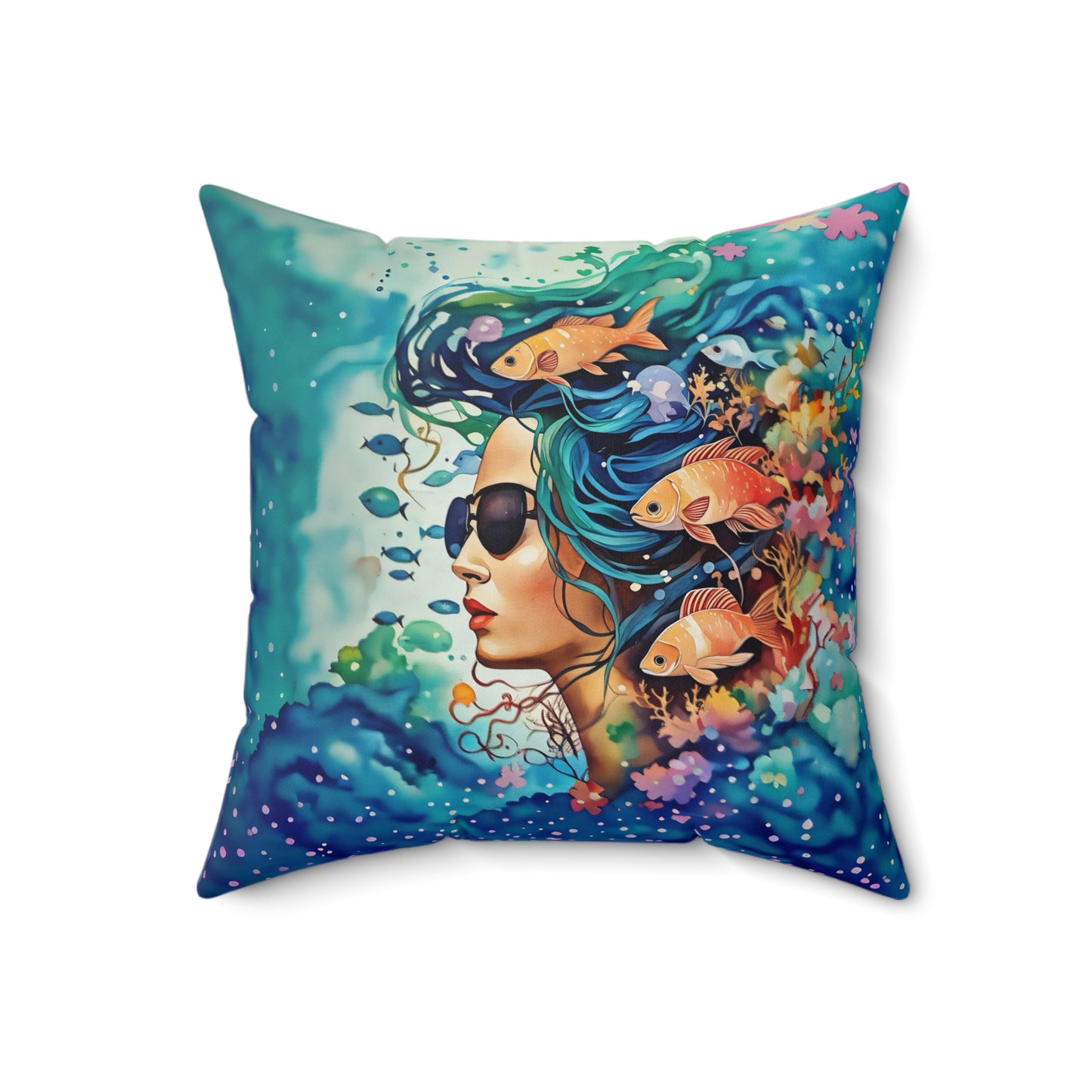 "Perspective is Everything" Square Pillow - by Fairyhill Studio