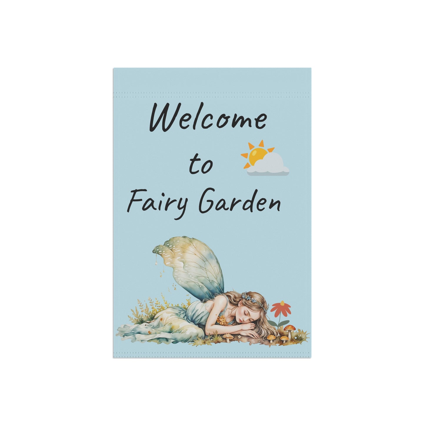 Whimsical Fairy Garden Banner - Welcome to Our Fairy Garden Outdoor Decor