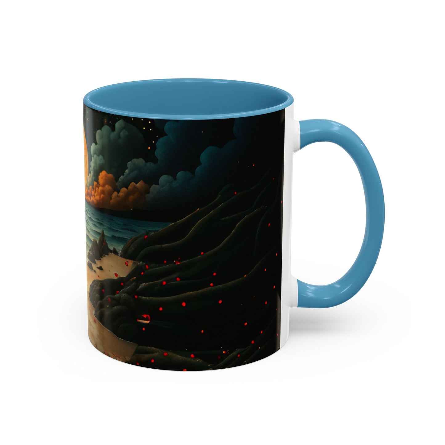 Moon girl wit red hat Art-Themed Coffee Mug - 11 & 15oz Accent Mug for Musroom Fsiry Lovers