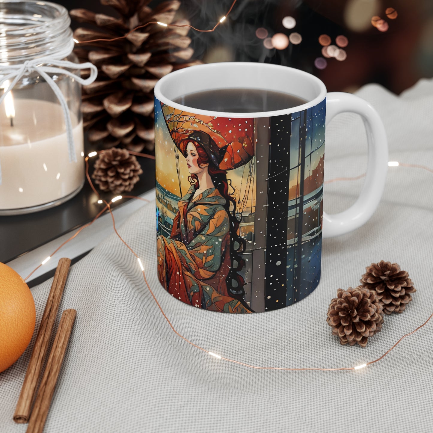 Mug - Start a New Journey Art - Holiday Travel Gift Vibes