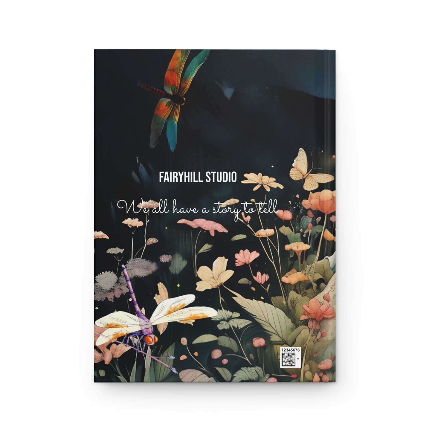 Hardcover Journal Matte - Midnight Fairy Garden FairyHill studio Art