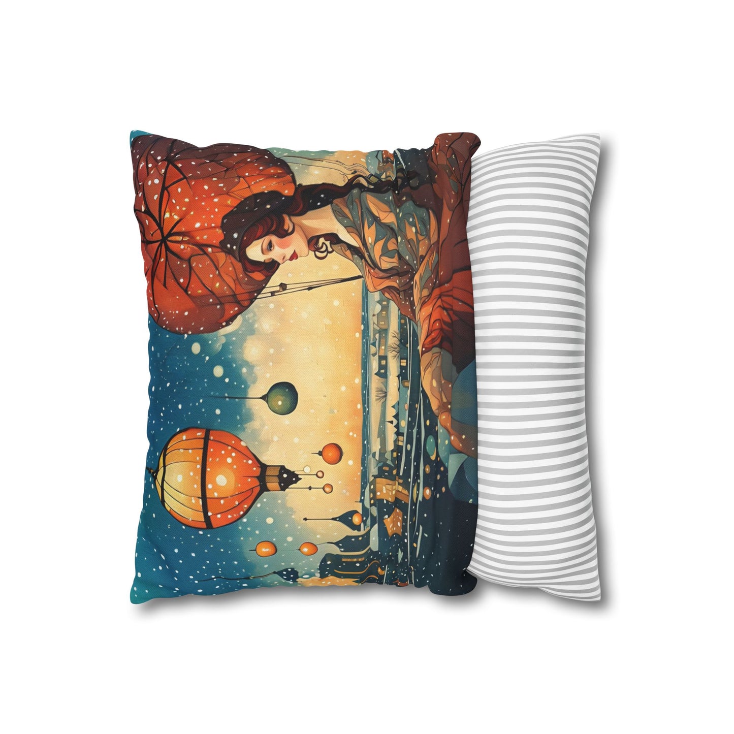 Elegant Dragonfly Art Pillowcase | Decorative Cushion Cover, Home Decor, Gift Idea, Bohemian Style, Christmas Decoration