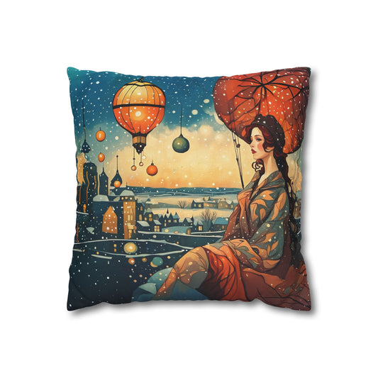 Elegant Dragonfly Art Pillowcase | Decorative Cushion Cover, Home Decor, Gift Idea, Bohemian Style, Christmas Decoration