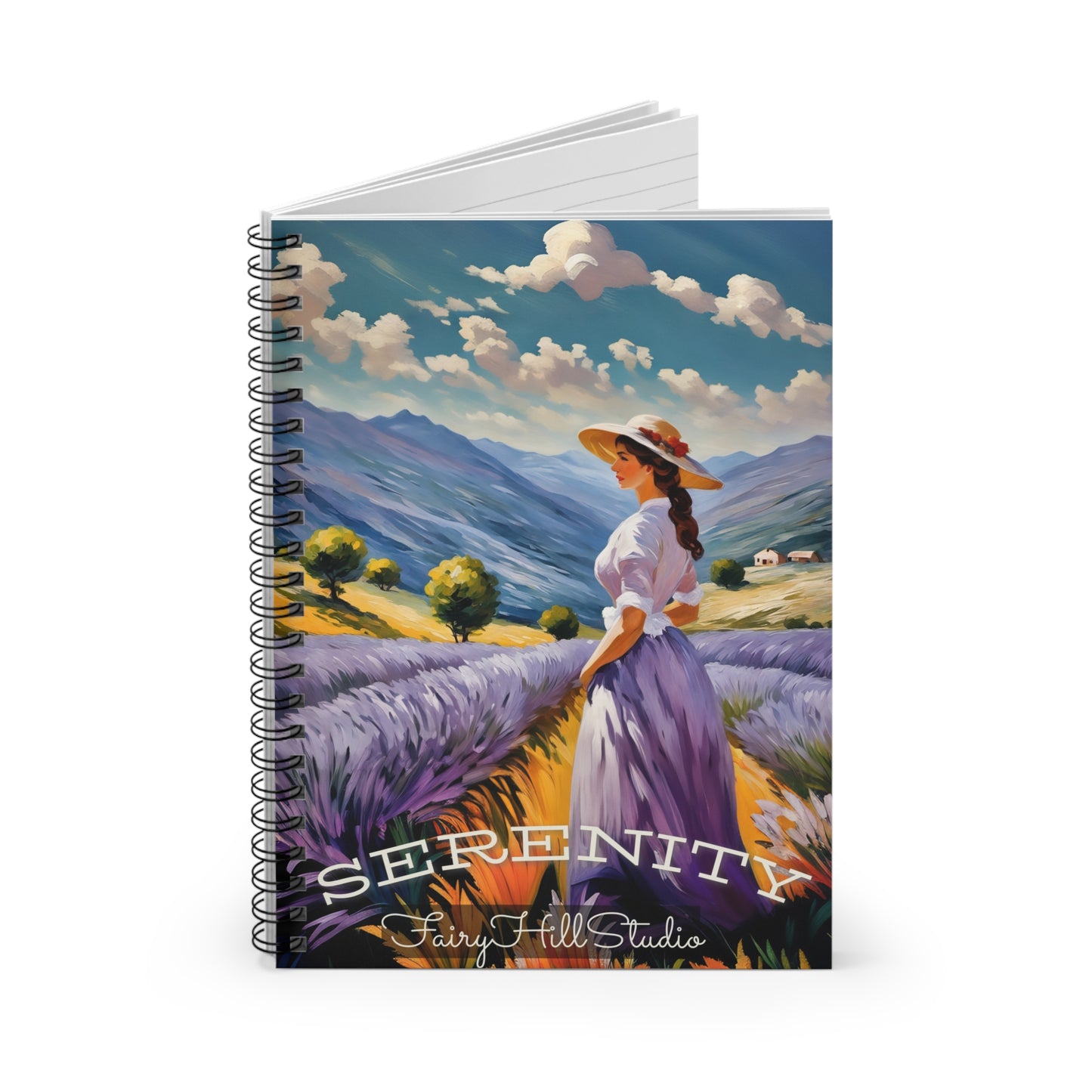 Spiral Notebook - Lavender Field Woman