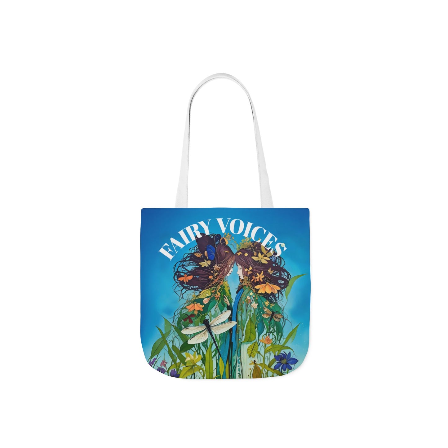 Colorful Fairy Voices Dragonfly Friendship- Canvas Tote Bag - Perfect for Beach Days, Eco-Friendly Shopping, and Summer Fun!