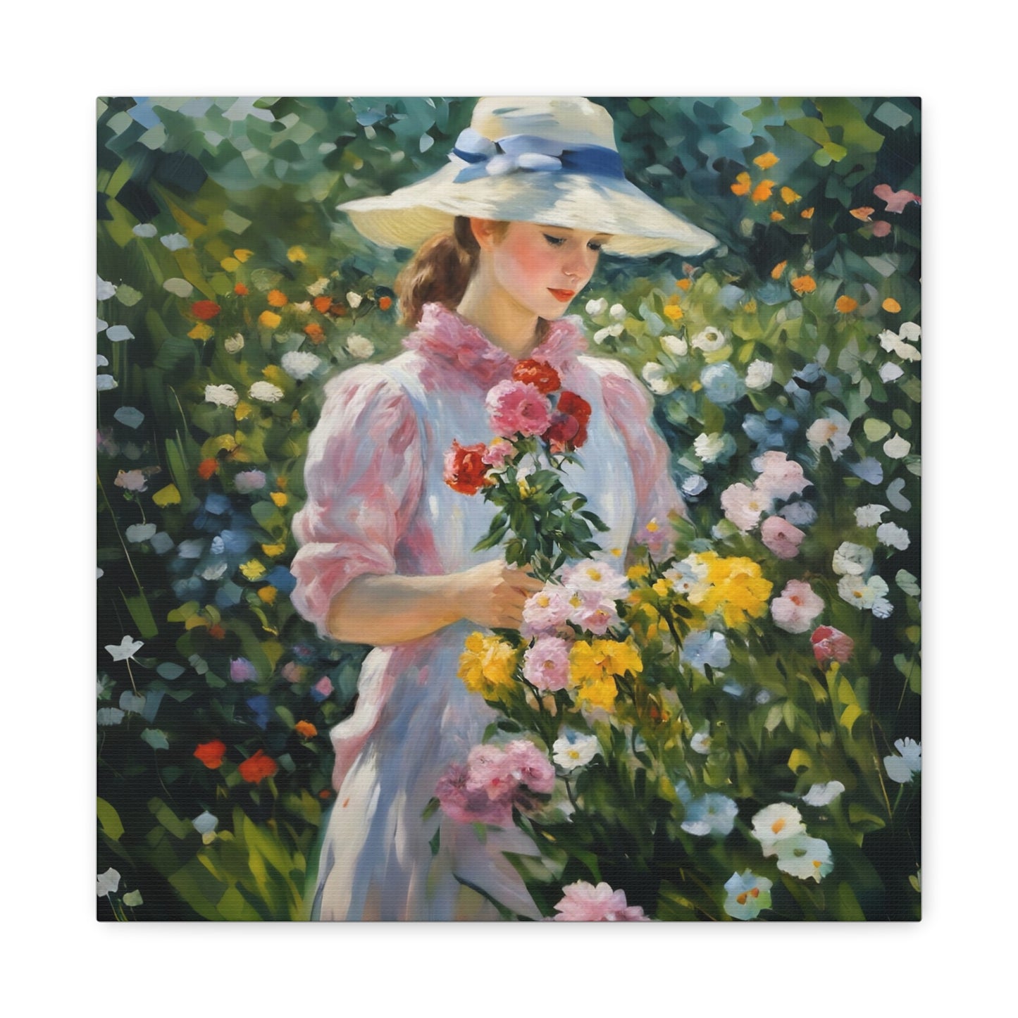 Floral Serenity Canvas Art - Stretched Matte 1.25"