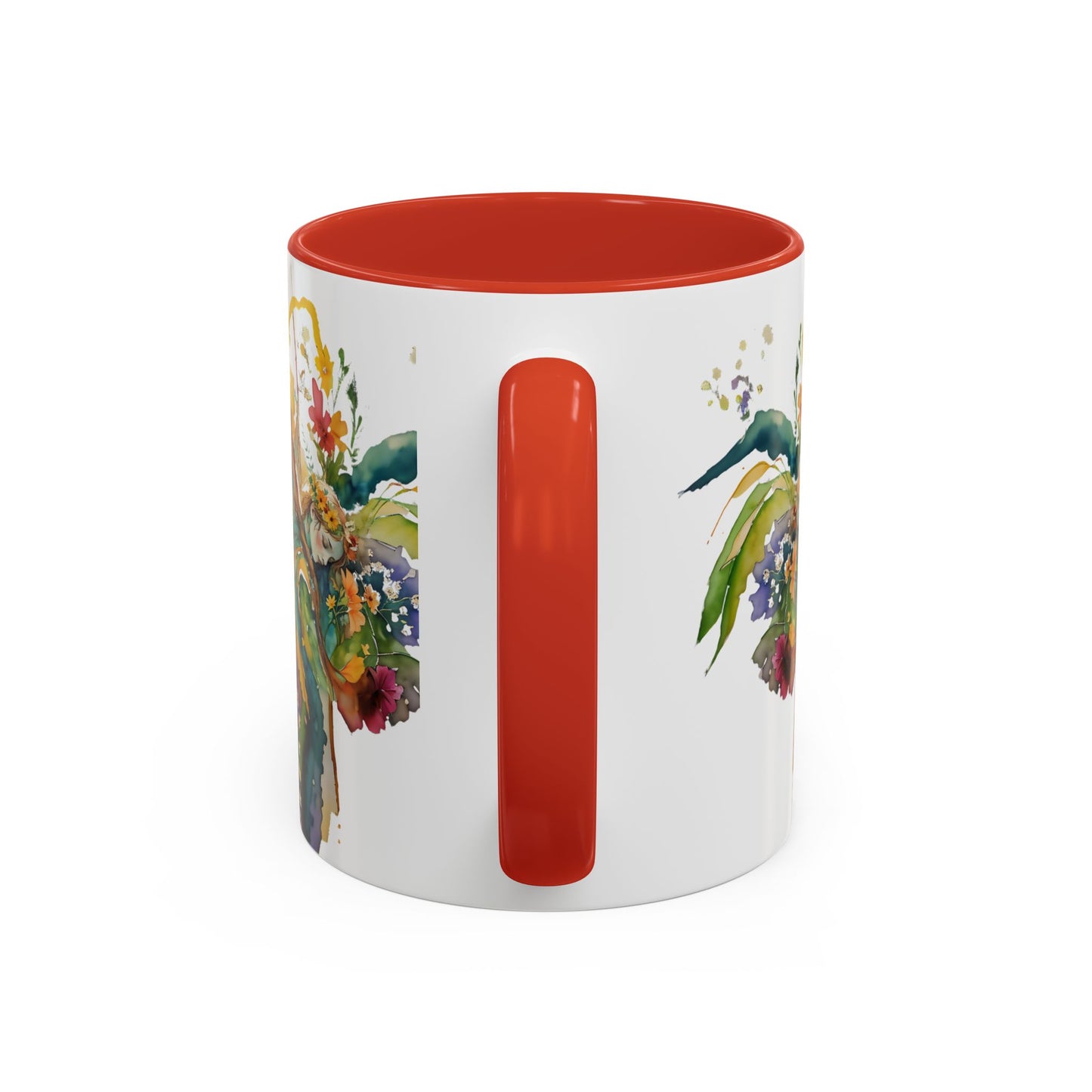 Mug Fairy Angel Blessing Flowers Watercolor Accent Coffee Mug 11 & 15oz