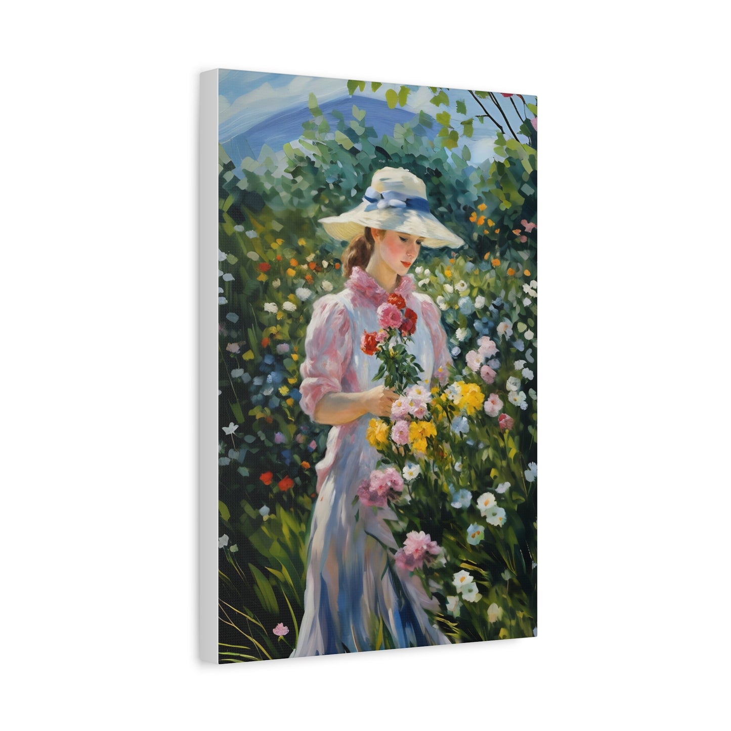 Floral Serenity Canvas Art - Stretched Matte 1.25"