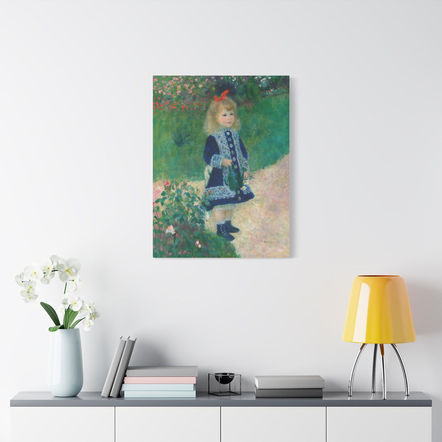 Canvas Art - A Girl with a Watering Can, 1876 Auguste Renoir (artist) French, 1841 - 1919 , Stretched Matte 1 25"