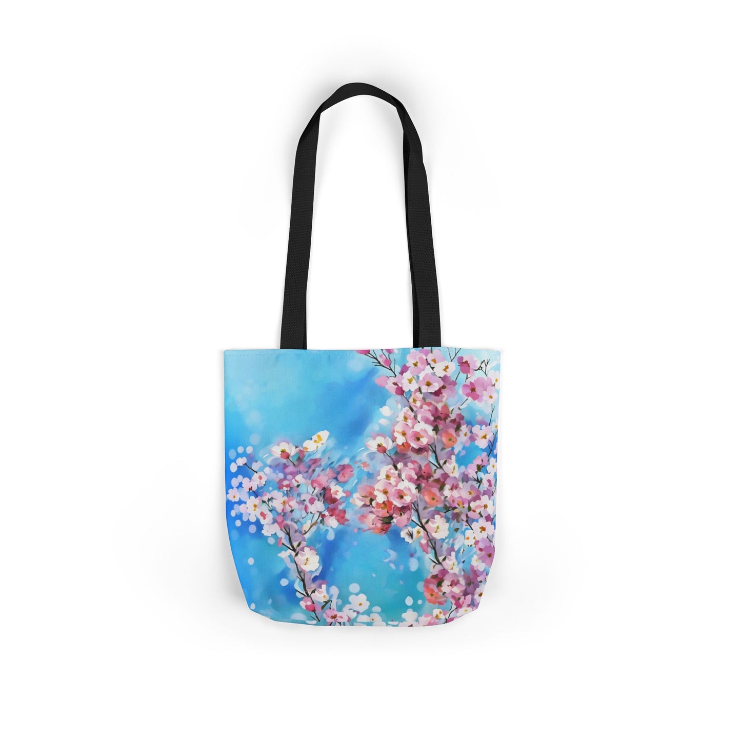 Colorful FairyHill Studio Sakura flowers Canvas Tote Bag - Perfect for Beach Days, Eco-Friendly Shopping, and Summer Fun!