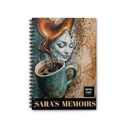 Personalized Morning Coffee Spiral Notebook - Ruled Line