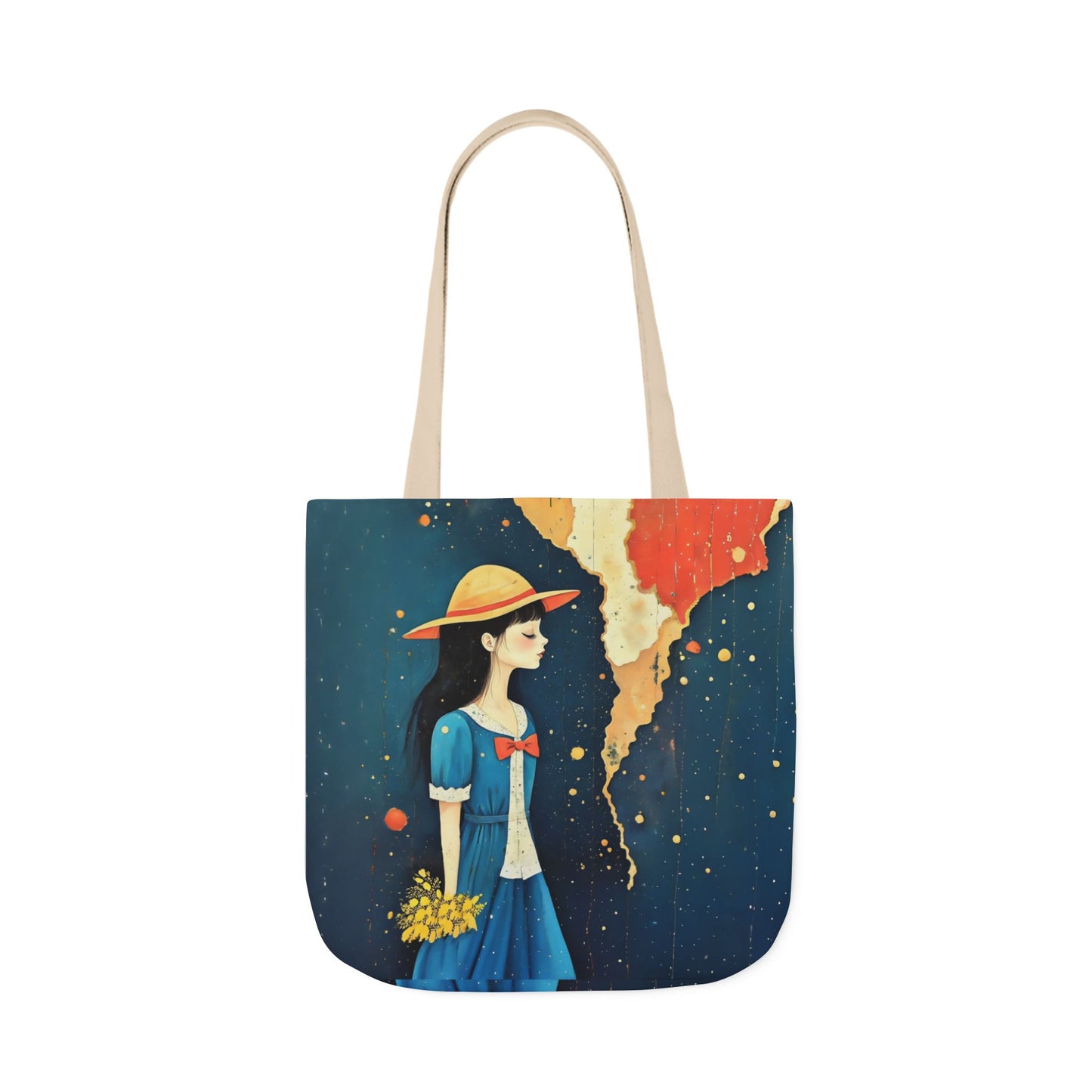 Colorful travel -Inspired Canvas Tote Bag - Perfect for Beach Days, Eco-Friendly Shopping, and Summer Fun!