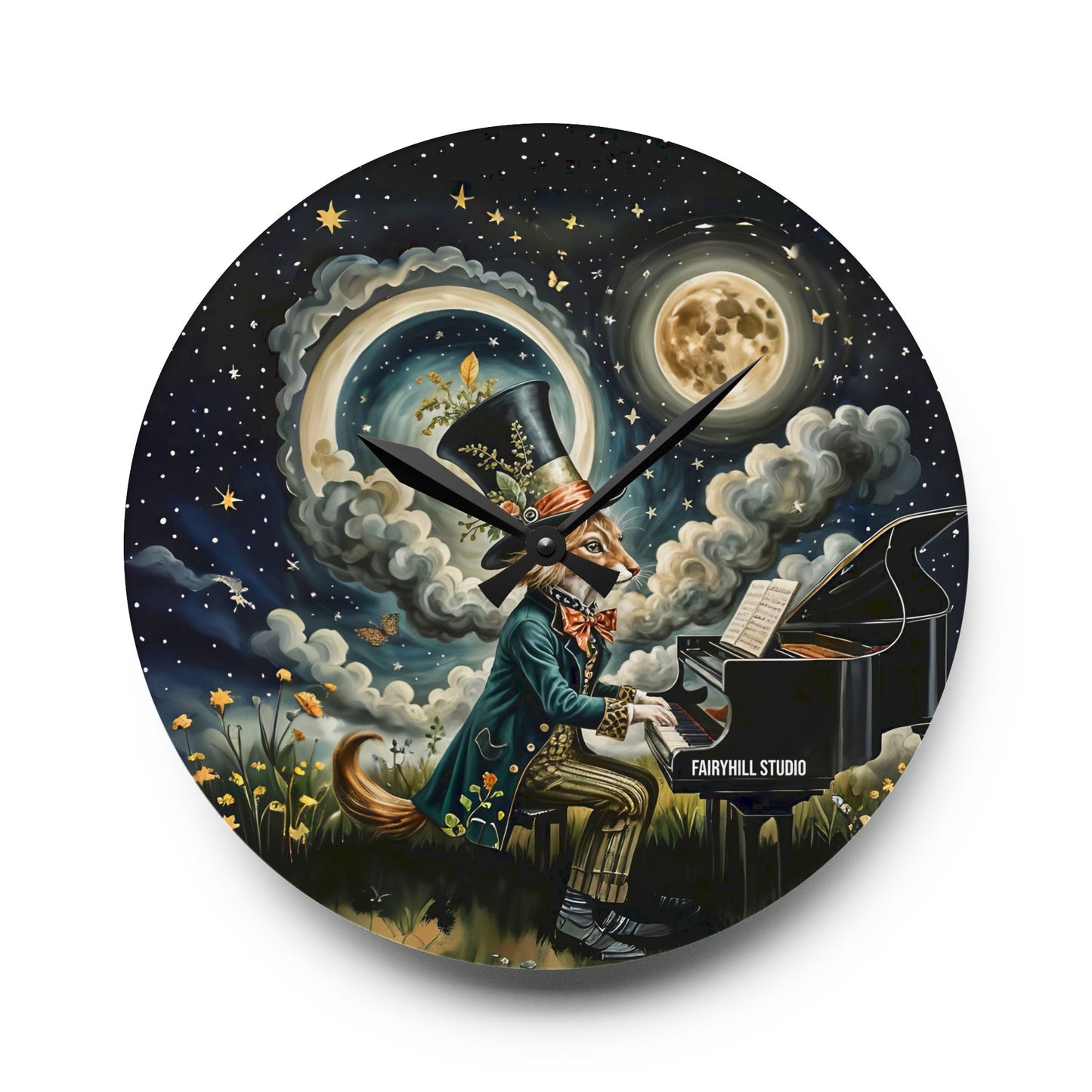 Acrylic Wall Clock MoonLight Sonata/Art