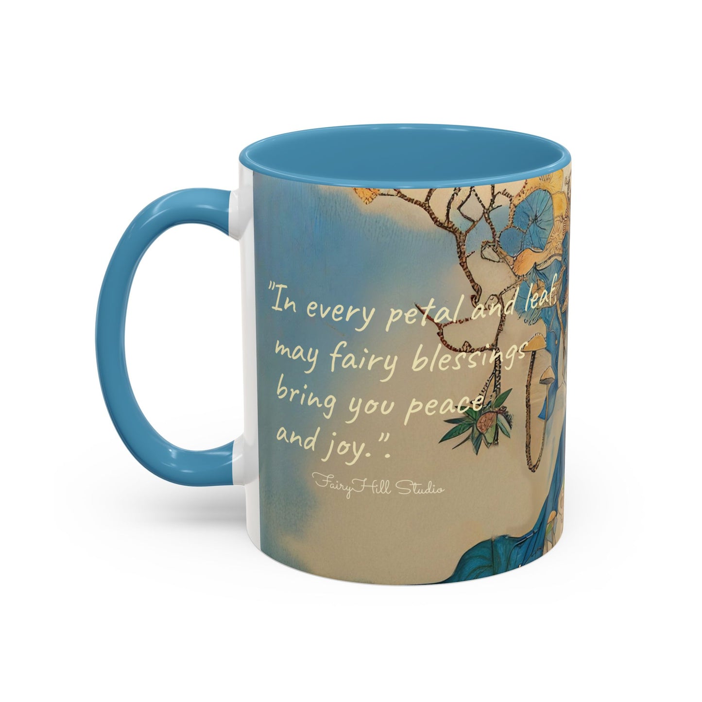 Mushroom Fairy Art-Themed Coffee Mug - 11 & 15oz Accent Mug for Fairy Lovers