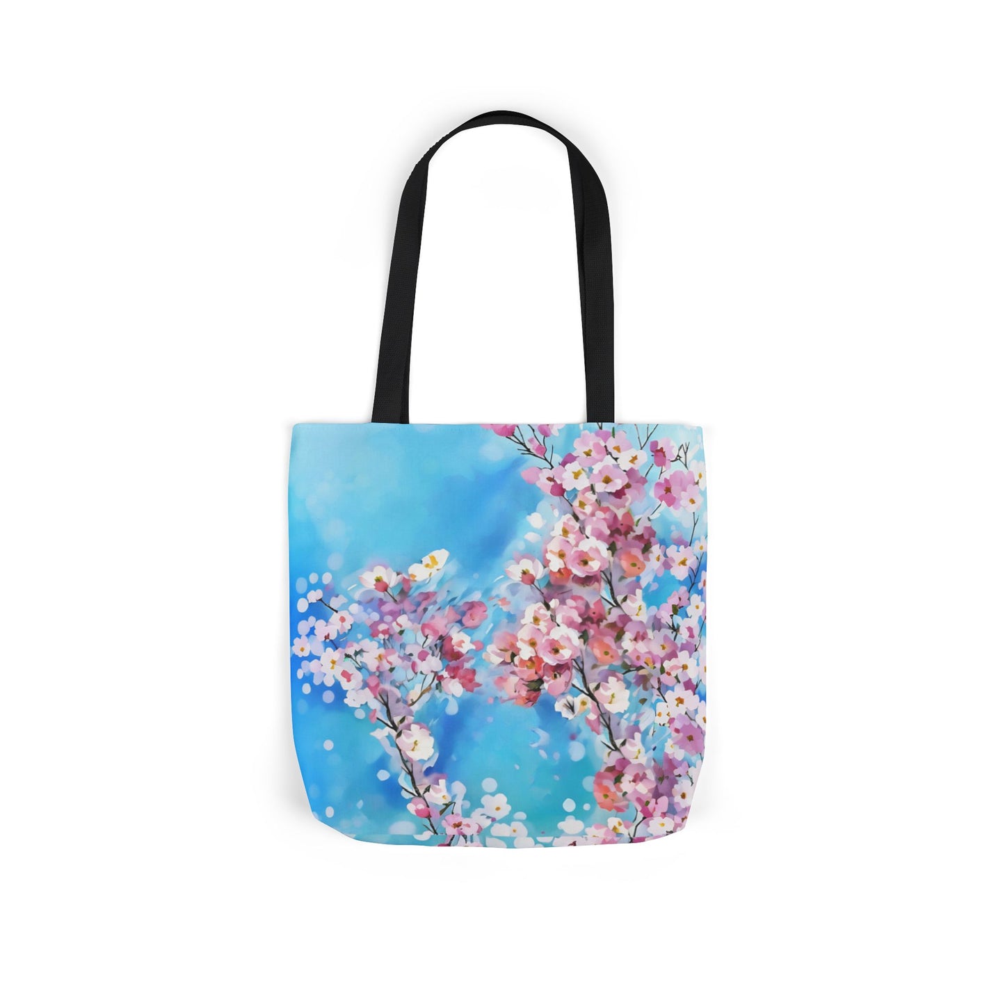 Colorful FairyHill Studio Sakura flowers Canvas Tote Bag - Perfect for Beach Days, Eco-Friendly Shopping, and Summer Fun!