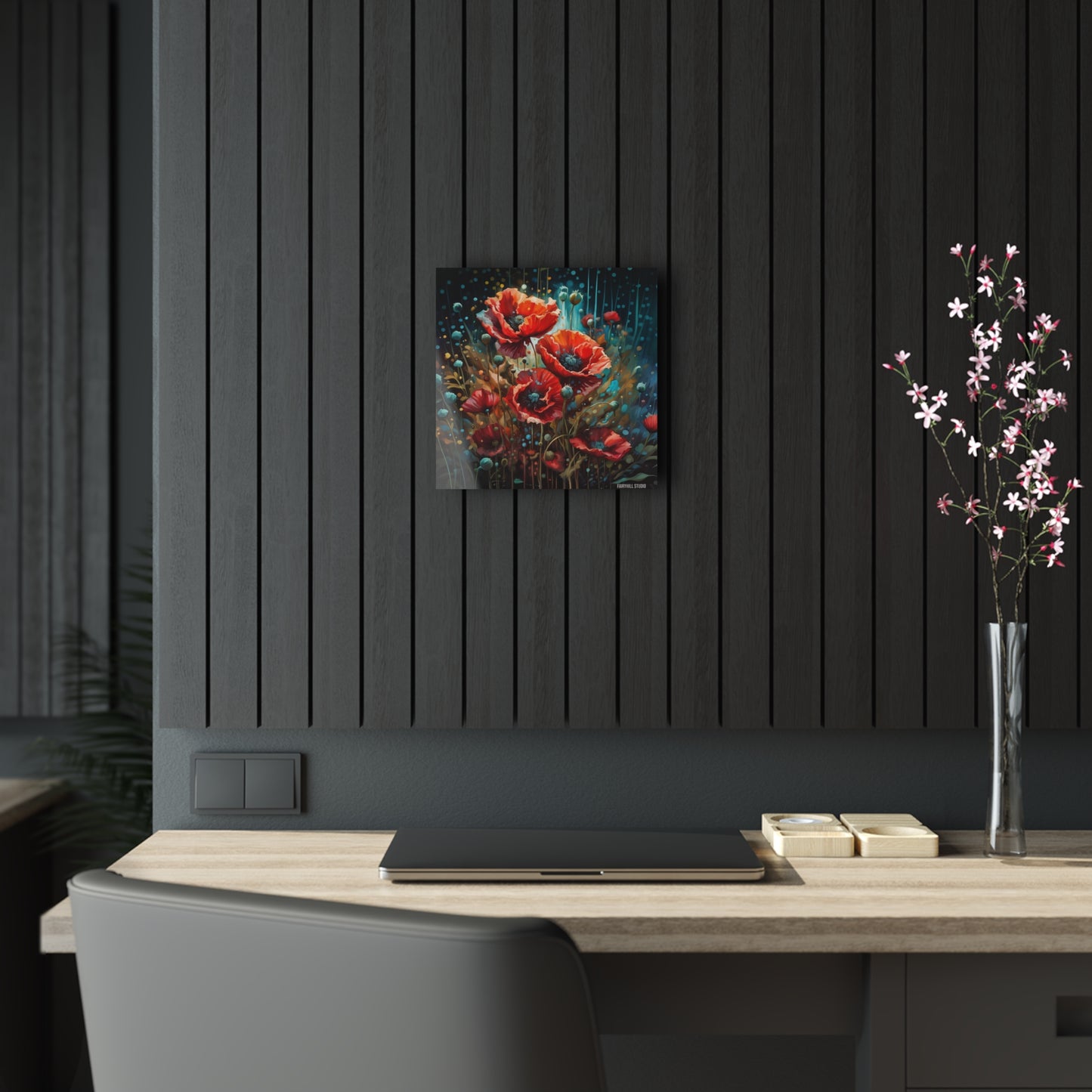 FairyHill Studio Red Poppies Inspirational Art Acrylic Print -