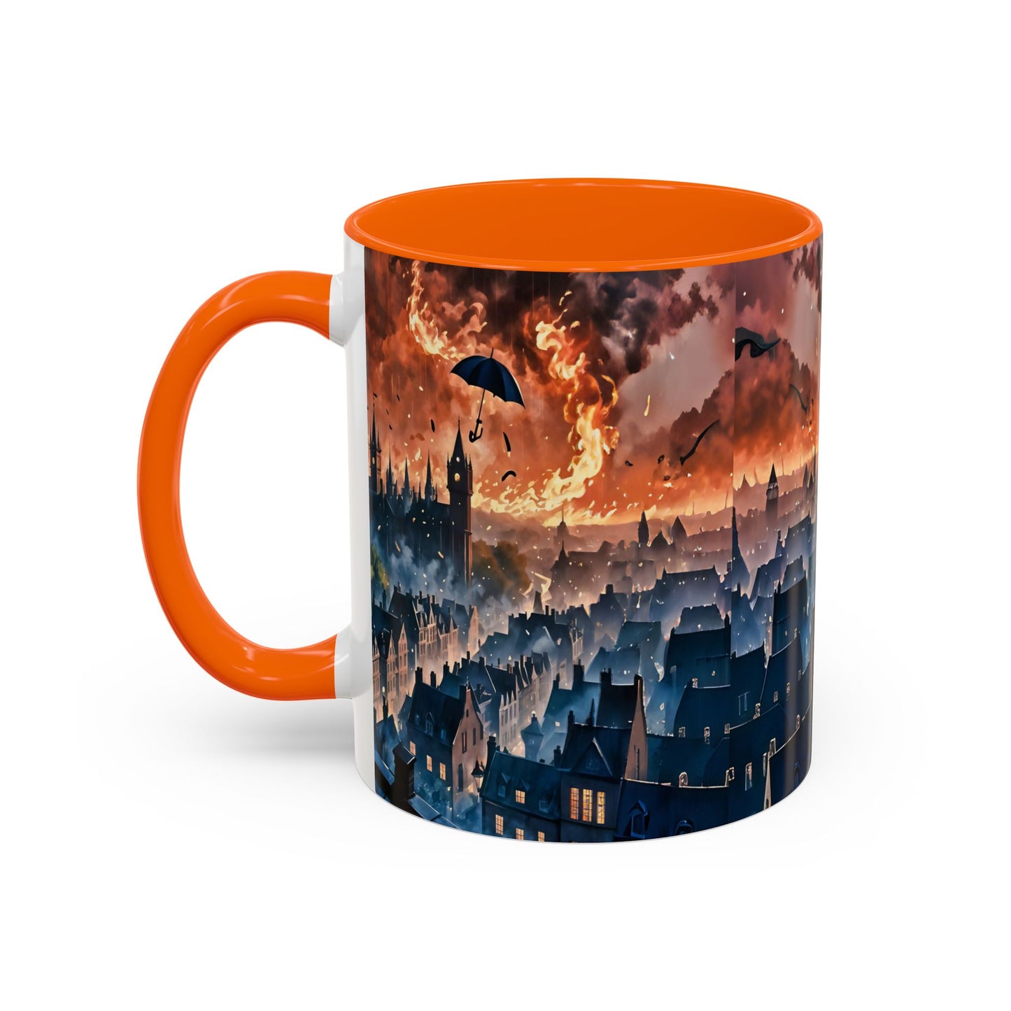 Coffee Mug Marry Poppins Umbrella London City Night Art